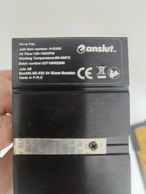 Ventola per stufa alimentata a caldo ODM OEM 0,01 mm in alluminio. Applicazione domestica dell'ABS