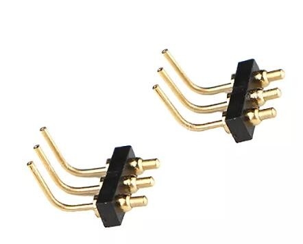 3V di ottone rivestito ad angolo retto Pogo Pin maschio di testa Superficie Monte Pogo Pini
